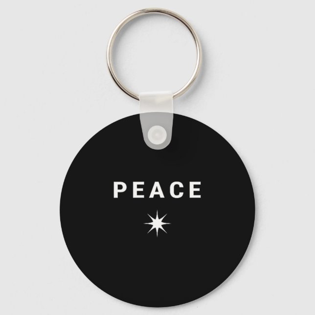 Chaveiro Peace Minimalist Symbol  (Frente)