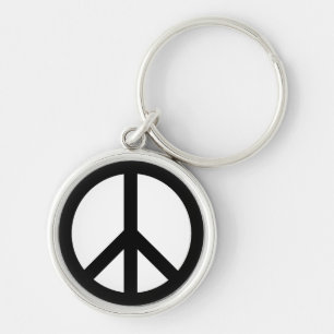 Chaveiro Peace symbol black white Anti War modern simple