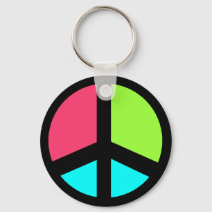 Chaveiro peacesign colorido