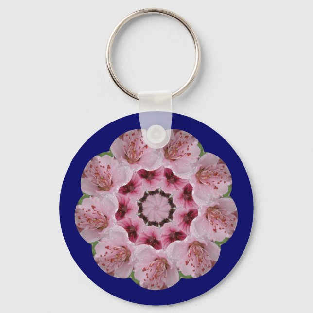 Chaveiro Peach Blossom Mandala (Frente)