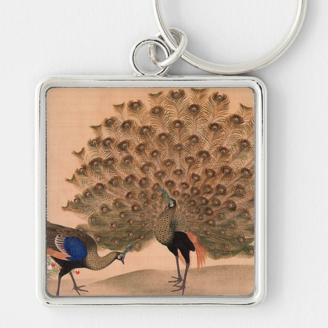 Chaveiro Peacocks Vintage asiáticos (Frente)