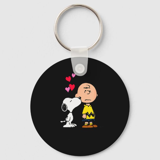 Chaveiro Peanuts - And Charlie Dog Kisses Valentine Wishes  (Frente)