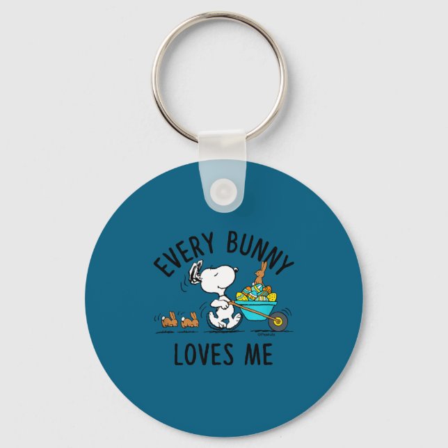 Chaveiro Peanuts - easter - every bunny loves me Peanuts -  (Frente)