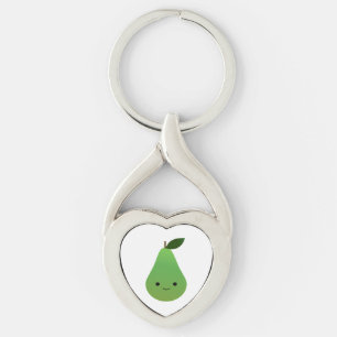 Chaveiro Pear Sorridente de Kawaii Cute