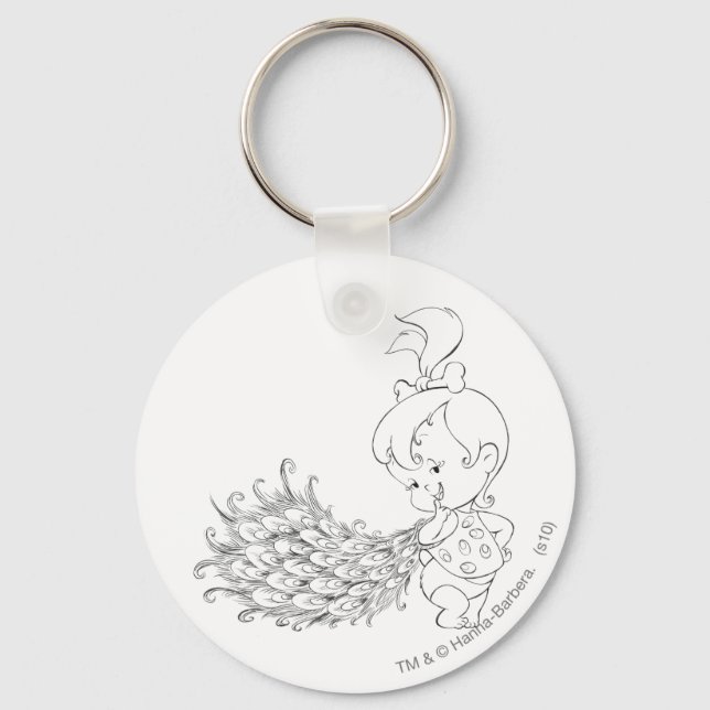 Chaveiro PEBBLES™ Em Pavão (Frente)