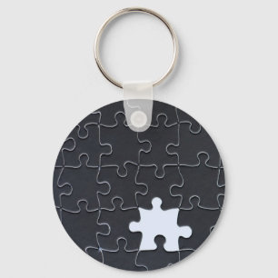 Chaveiro Peça de Puzzle Faltando preta