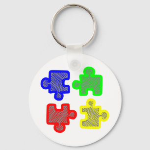 Chaveiro Peça de puzzle jigsaw puzzle