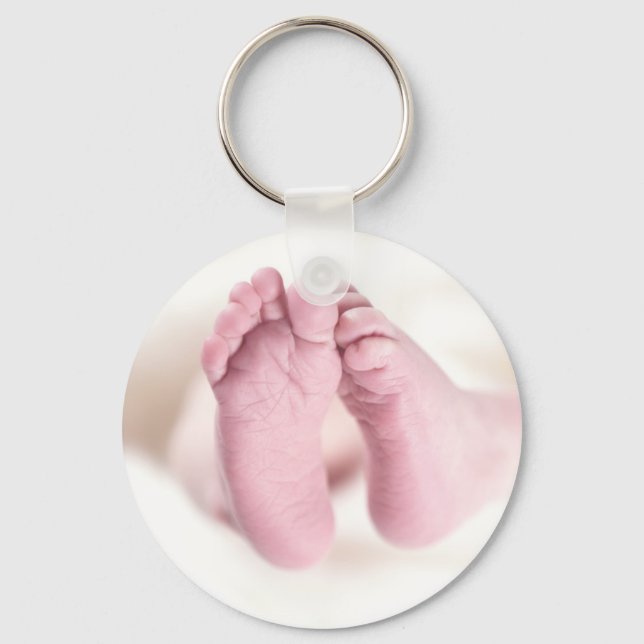 Chaveiro Pegadas de Chuveiro de Bebê Adoráveis e Fofas para (Frente)