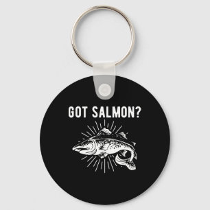 Chaveiro Pegou Salmão Peixe Salmão Pescador Salmão