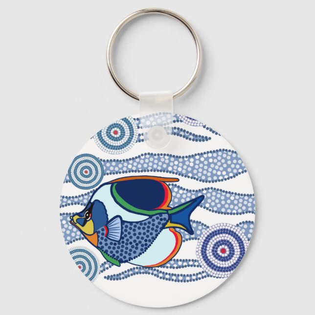 Chaveiro Peixe-Arte Dot Aborígena-01 (Frente)