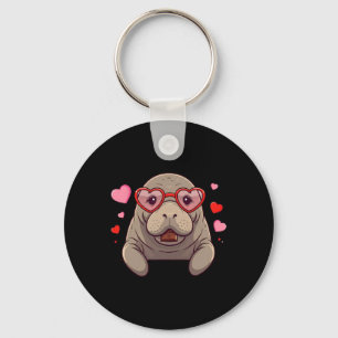 Chaveiro Peixe-boi Engraçado Coração Chocolate Dia dos Namo