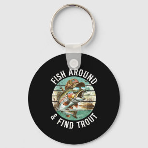 Chaveiro Peixe em Volta Encontre Truta, Piada de Pescador E