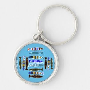 Chaveiro Peixe listrado multicolorido Thunder_Cove