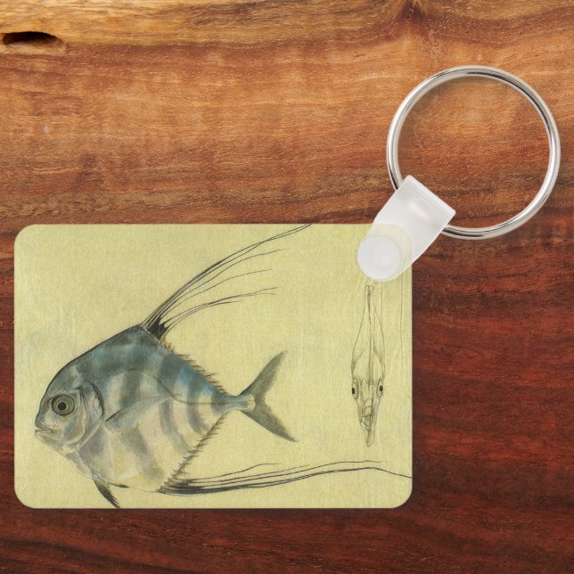 Chaveiro Peixe Pompano Africano, Travale-rabilhete Antigo (Frente)
