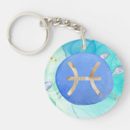 Chaveiro Peixes da Astrologia Zodiac - Charme de Dreamer
