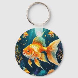 Chaveiro Peixes Dourados submarinos