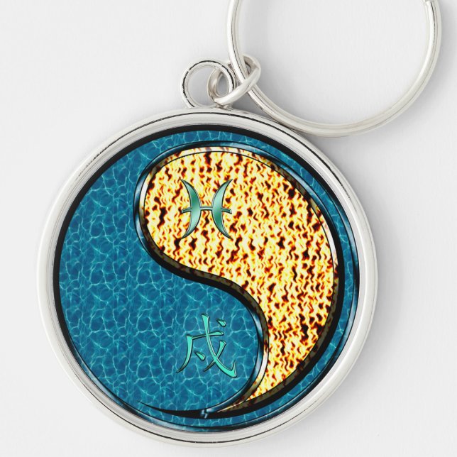 Chaveiro Peixes e Cão de Fogo (Frente)