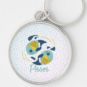 Chaveiro Peixes Modernos Peixes Zodiac  