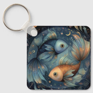 Chaveiro Peixes Peixes Zodíaco Astrologia Aniversário Celes