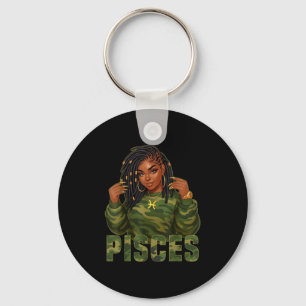 Chaveiro Peixes Queen Lock Black Woman Camo Sinal Zodiac