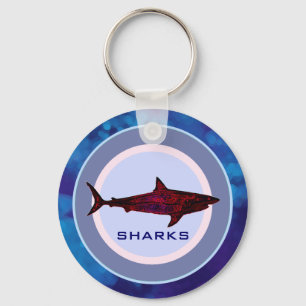 Chaveiro peixes selvagens do tubarão