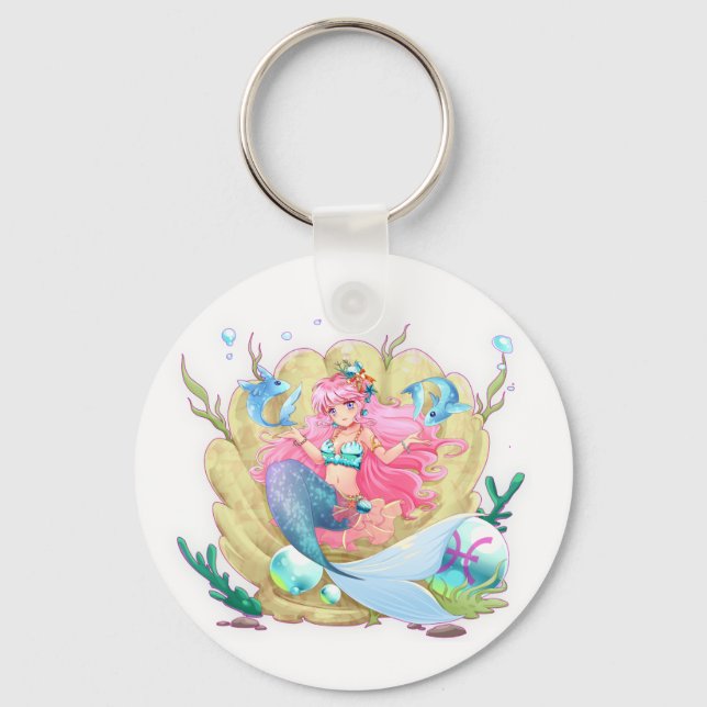 Chaveiro Peixes sinal de estrela zodiac horoscópio astrolog (Frente)