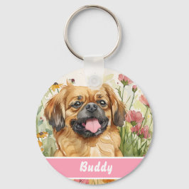 Chaveiro Pekingese Dog Tag – Custom Info