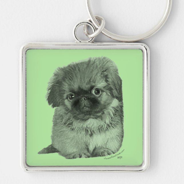 Chaveiro Pekingese Puppy Green (Frente)