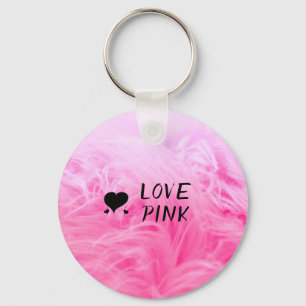 Chaveiro Peles finas de Felpudo rosa