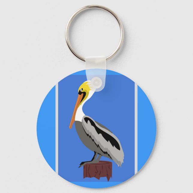 Chaveiro Pelican em uma pilação (Frente)