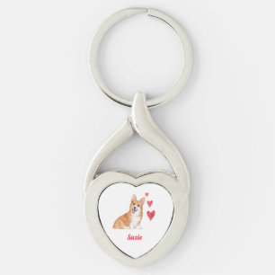 Chaveiro Pembroke Welsh Corgi - Nome Personalizado