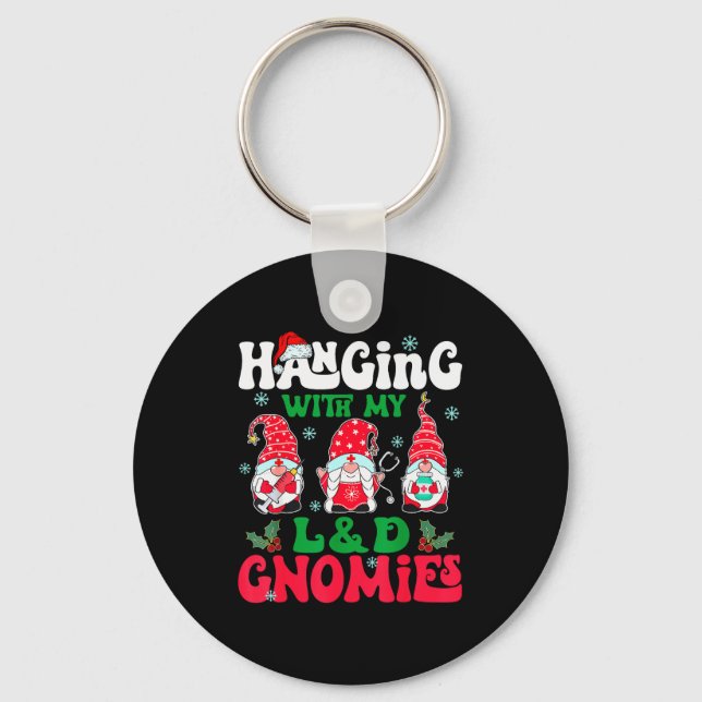 Chaveiro Pendurado Com Meus Gnomos de Enfermagem Gnome Engr (Frente)