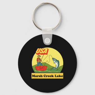 Chaveiro Pennsylvania Marsh Creek Lake - EUA Pesca Retro