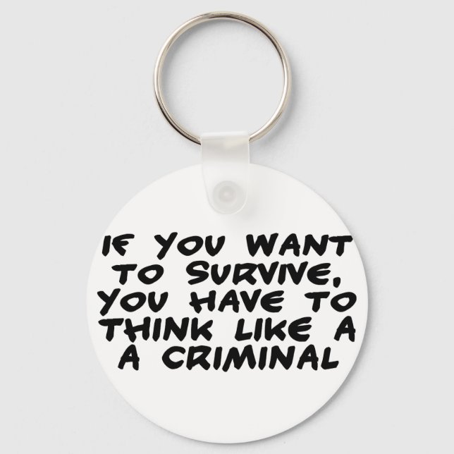 Chaveiro Pensar Como Um Criminoso (Frente)