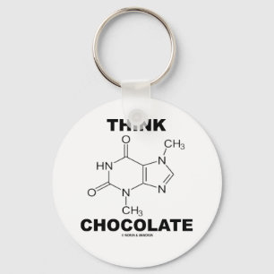 Chaveiro Pense o chocolate (a química da molécula do