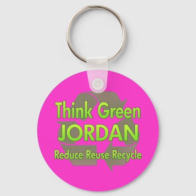 Chaveiro Pense verde Jordan (Frente)
