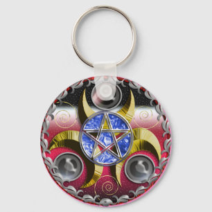 Chaveiro pentacle triplo da lua