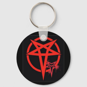 Chaveiro Pentagram vermelho mau da magia negra