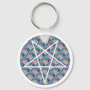 Chaveiro pentagrama de holograma