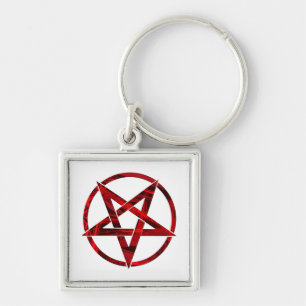 Chaveiro Pentagrama do Diabo Vermelho