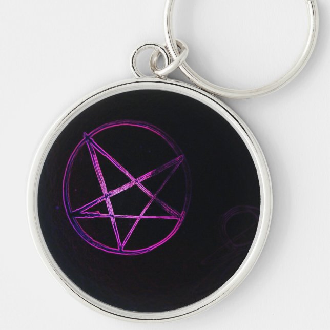 Chaveiro Pentagrama púrpura T-Shirt (Frente)