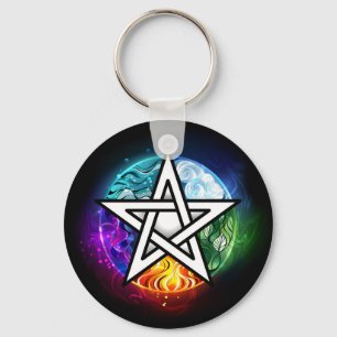 Chaveiro pentagrama wiccano