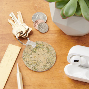 Chaveiro Peônias por Alphonse Mucha, Arte Novo Vintage