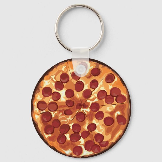 Chaveiro Pepperoni Pizza (Frente)