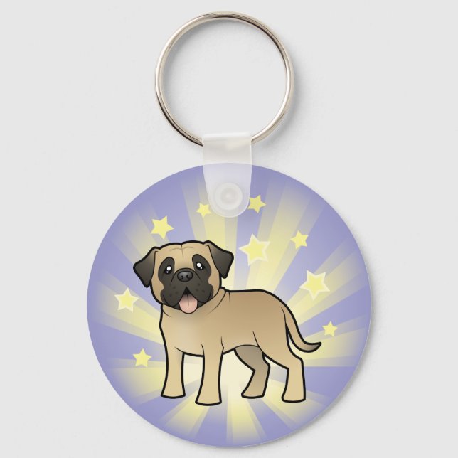 Chaveiro Pequena Estrela Mastiff / Bullmastiff (Frente)