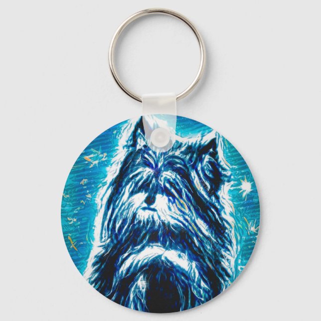 Chaveiro Pequeno Cachorro em azul (Frente)