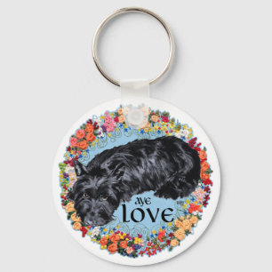 Chaveiro Pequeno Scottie no Tartan