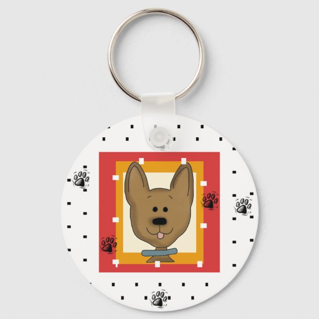Chaveiro Pequenos Camisetas e presentes castanhos (Frente)