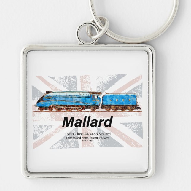 Chaveiro Perfil da locomotiva LNER Classe A4 Mallard com ba (Frente)