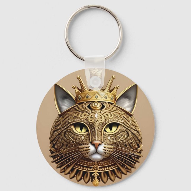 Chaveiro Perfil de Gato Real (Frente)